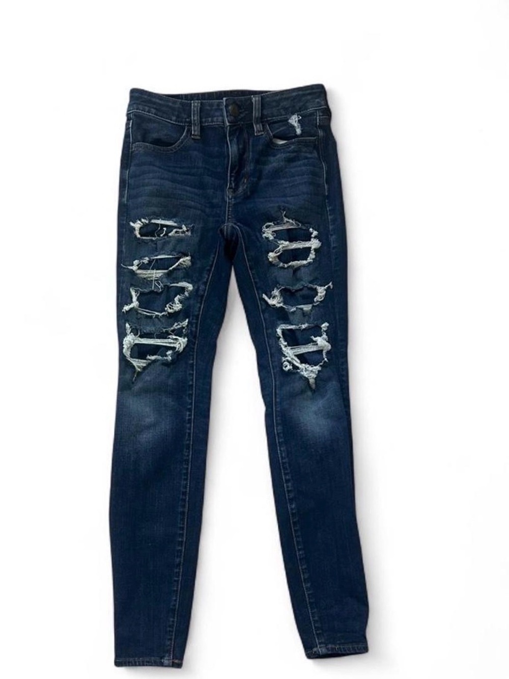 Navy blue skinny jeans